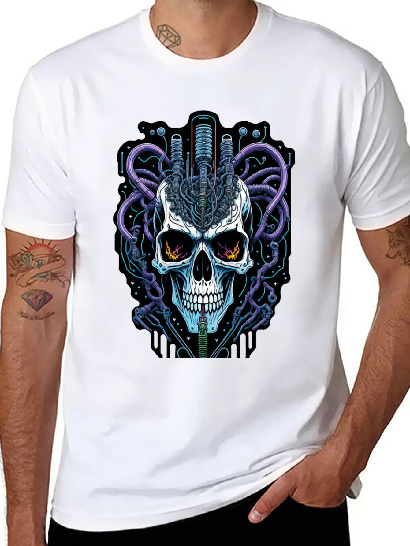 Cyborg 60 Essential Cotton Tee For Daily Outfits ¨C Unisex Style