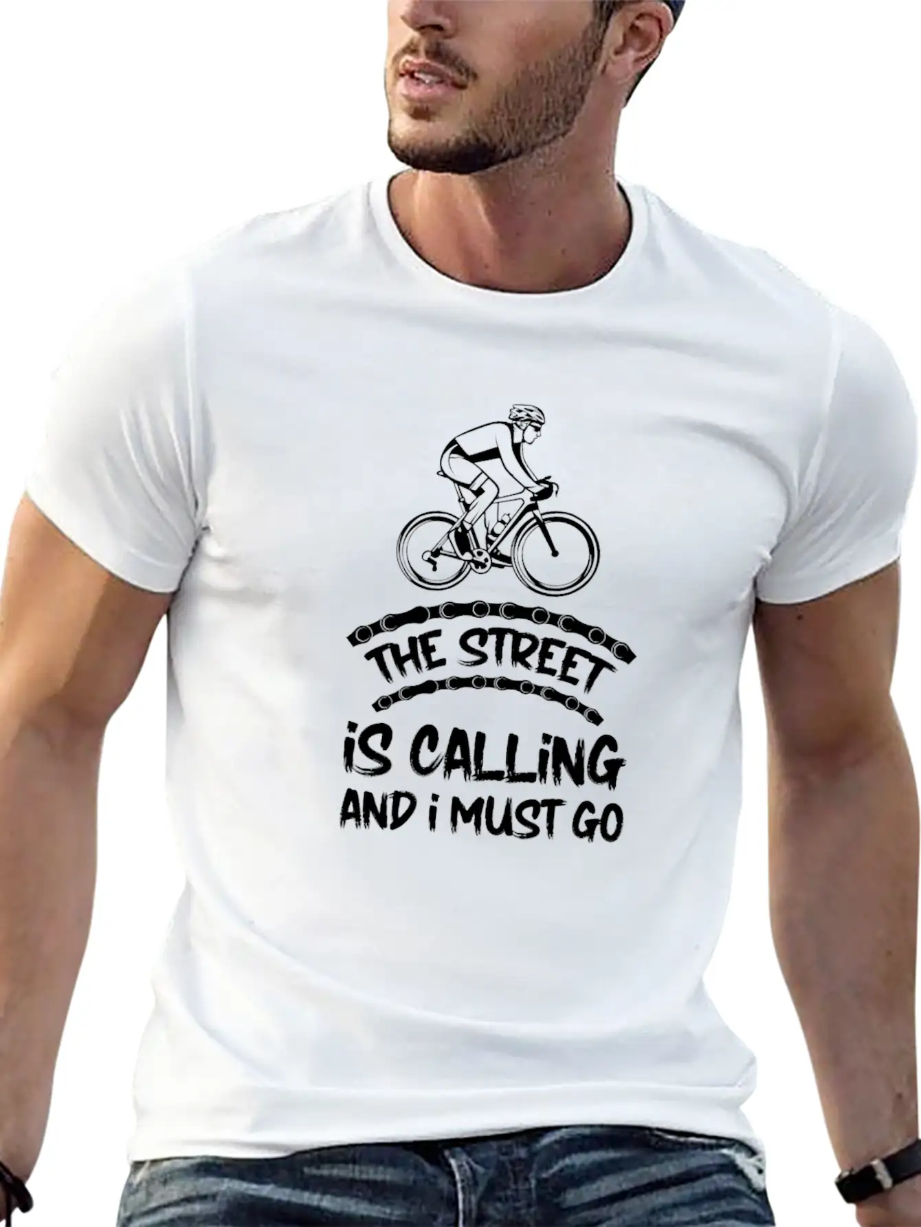 Cycling Cyclist Basic Graphic T-Shirt ¨C Daily Comfort In Soft Cotton