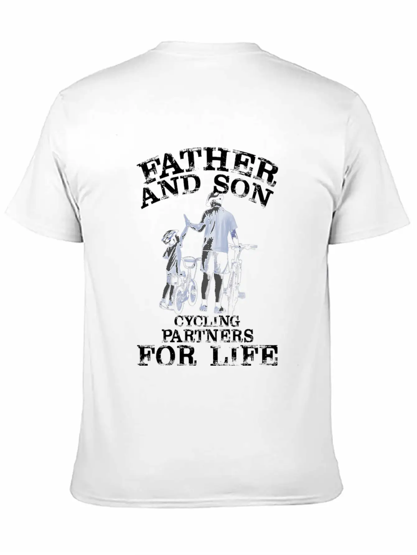Cycling Father Son Cycling Partners Lifes Essential Cotton Tee For Daily Outfits ¨C Unisex Style