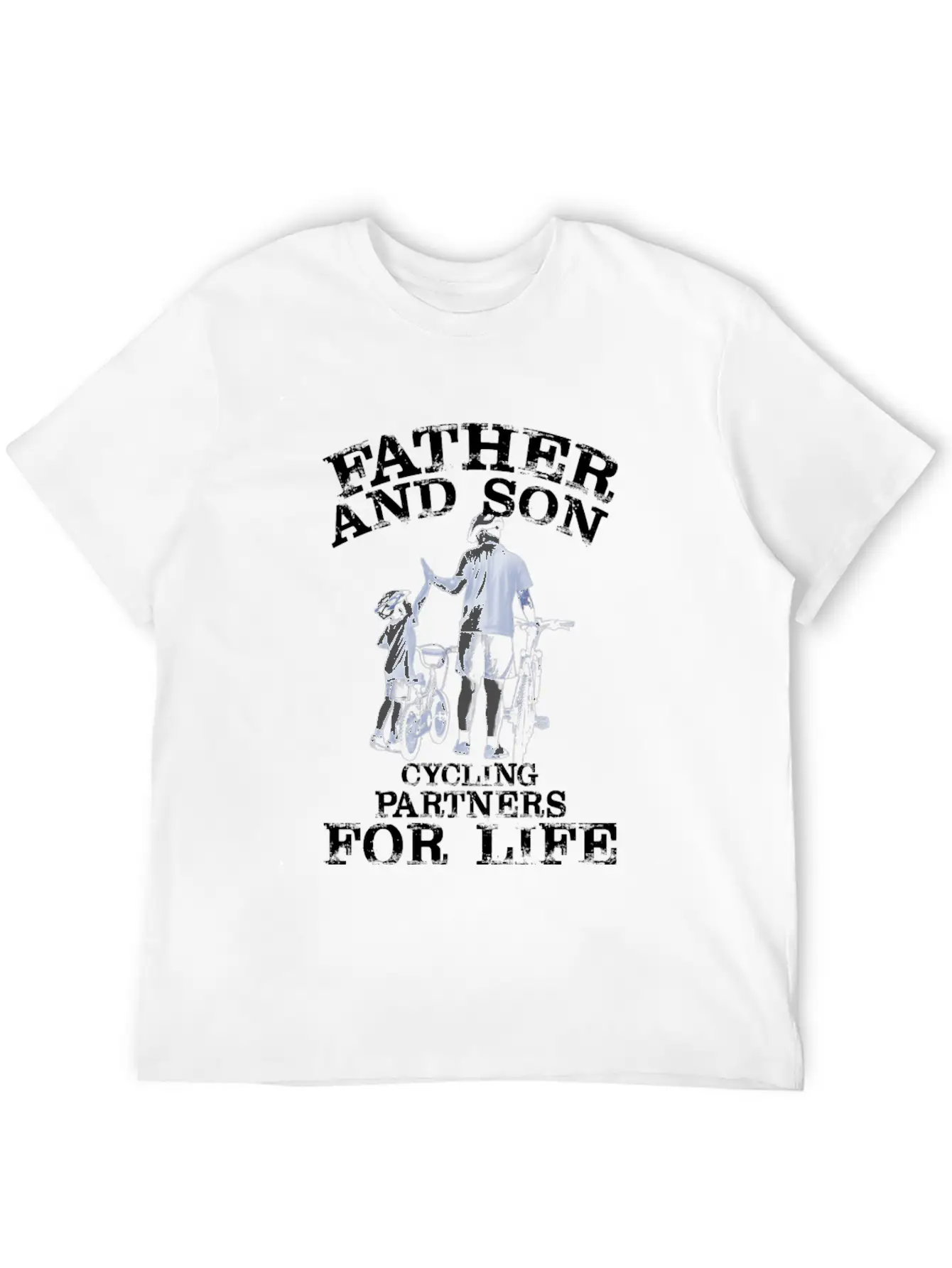 Cycling Father Son Cycling Partners Lifes Essential Cotton Tee For Daily Outfits ¨C Unisex Style