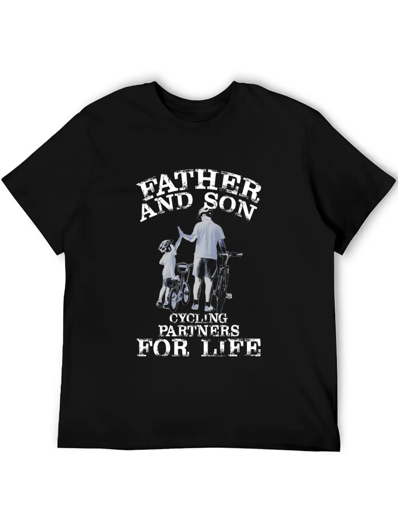 Cycling Father Son Cycling Partners Lifes Essential Cotton Tee For Daily Outfits ¨C Unisex Style