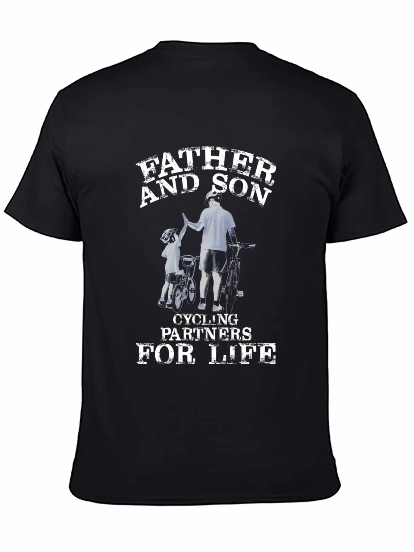 Cycling Father Son Cycling Partners Lifes Essential Cotton Tee For Daily Outfits ¨C Unisex Style