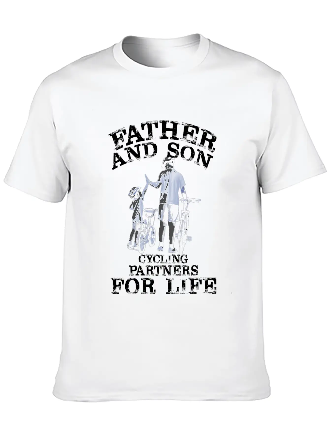 Cycling Father Son Cycling Partners Lifes Essential Cotton Tee For Daily Outfits ¨C Unisex Style