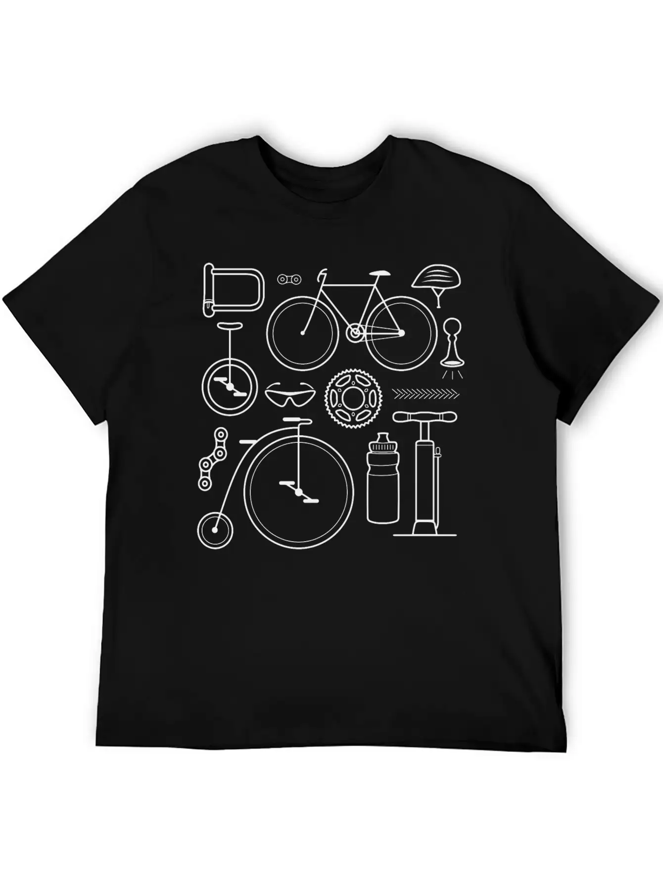 Cycling Icons Set Soft Cotton Short Sleeve Tee ¨C Unisex Wardrobe Staple