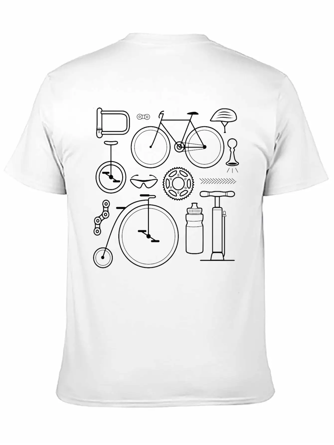 Cycling Icons Set Soft Cotton Short Sleeve Tee ¨C Unisex Wardrobe Staple