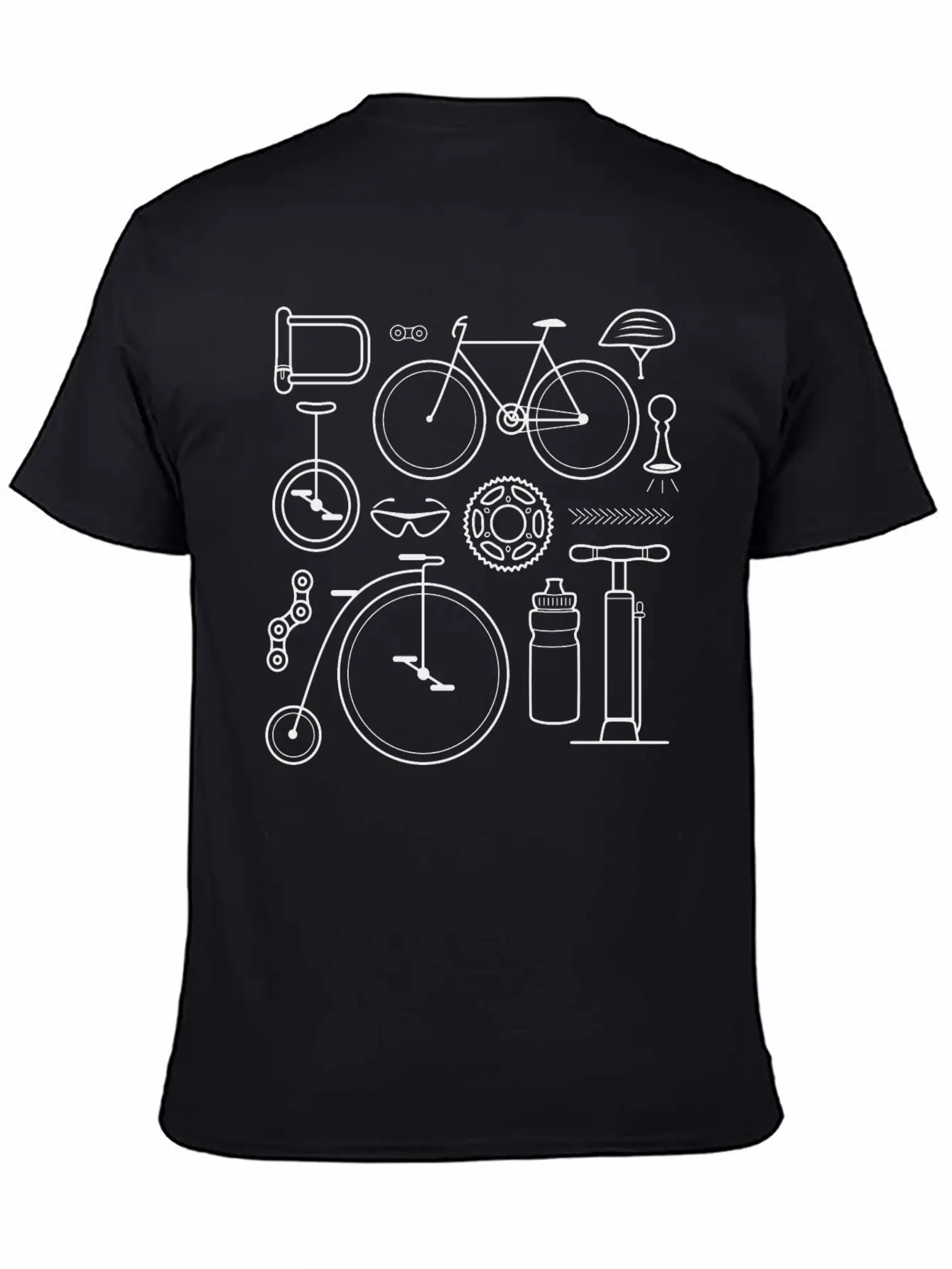 Cycling Icons Set Soft Cotton Short Sleeve Tee ¨C Unisex Wardrobe Staple