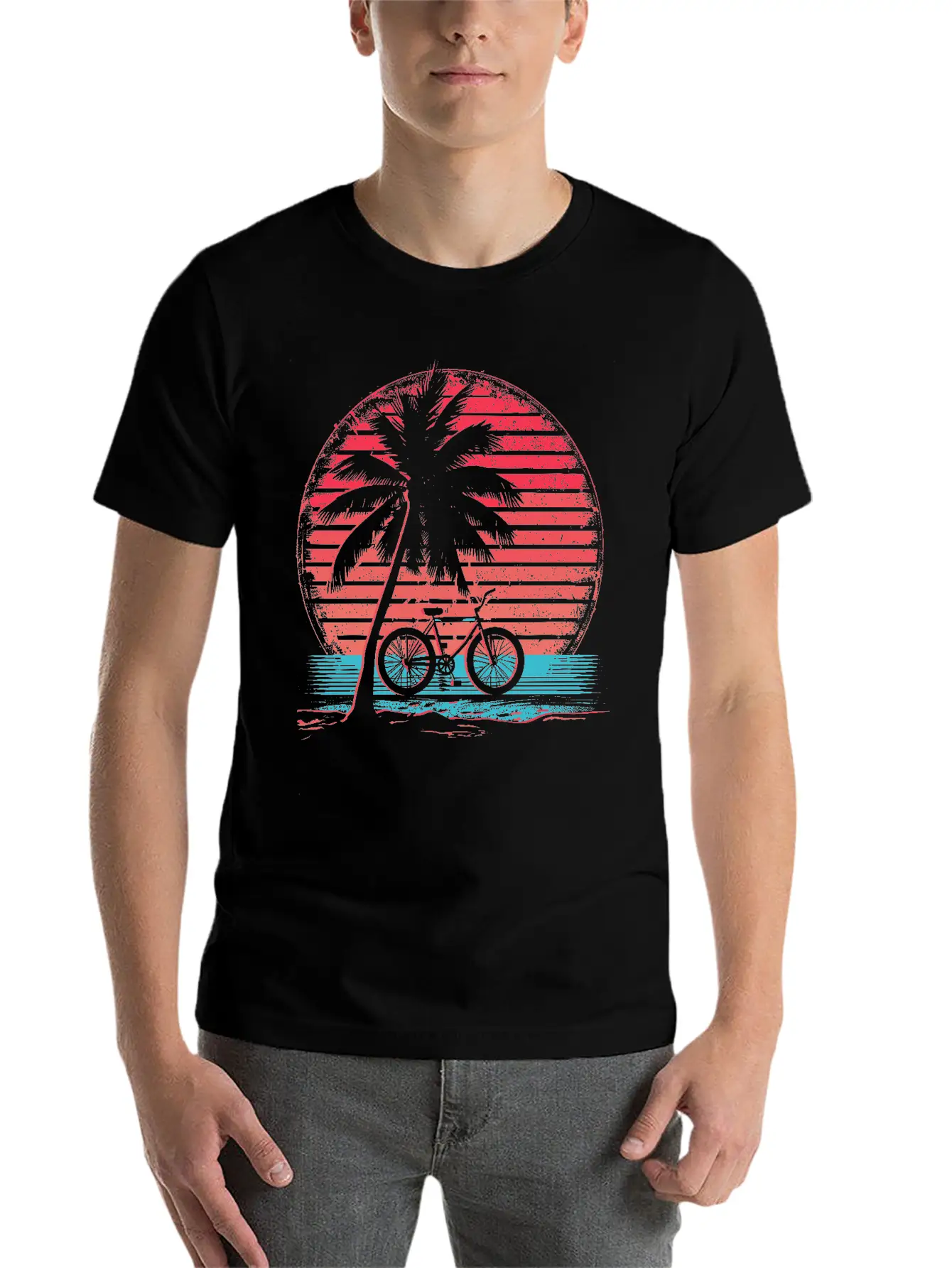 Cycling Synthwave Soft Cotton Short Sleeve Tee ¨C Unisex Wardrobe Staple