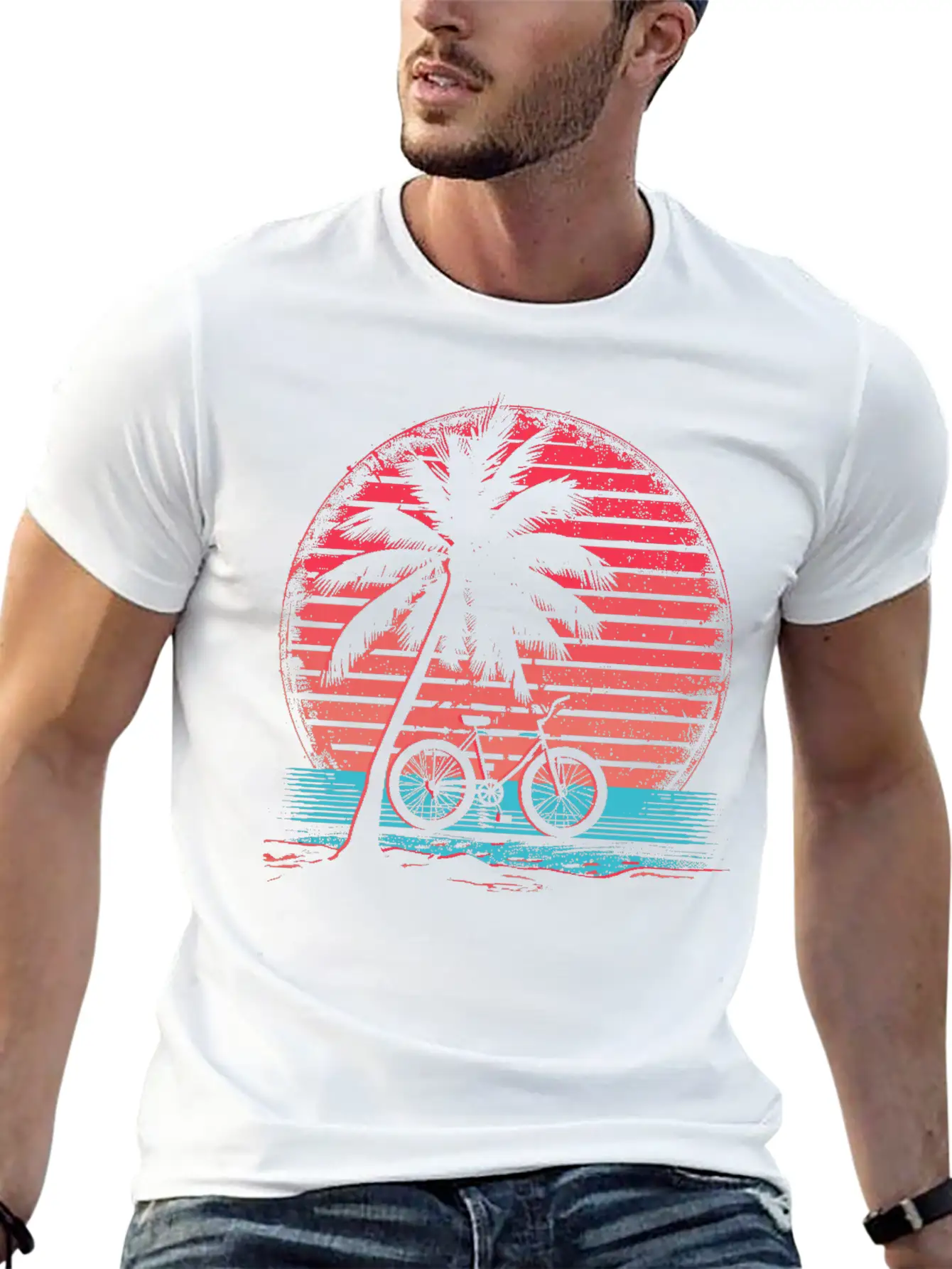 Cycling Synthwave Soft Cotton Short Sleeve Tee ¨C Unisex Wardrobe Staple