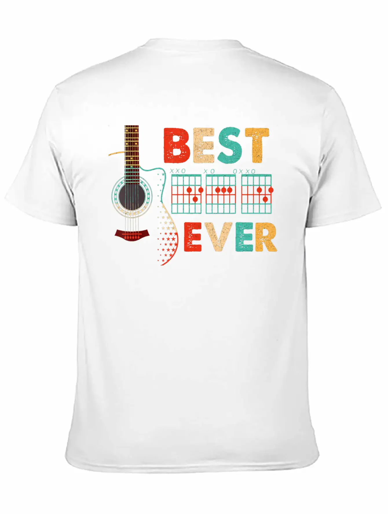 Dad Chords Best Dad Ever Guitar T Shirt Essential Cotton Tee For Daily Outfits ¨C Unisex Style
