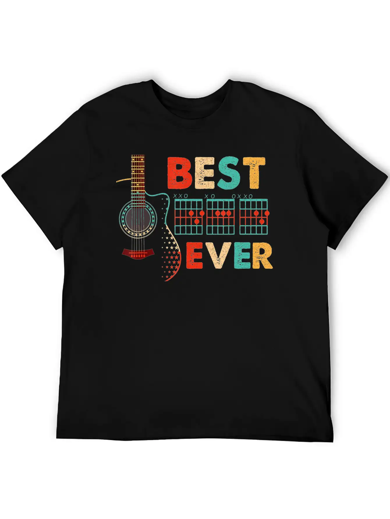Dad Chords Best Dad Ever Guitar T Shirt Essential Cotton Tee For Daily Outfits ¨C Unisex Style