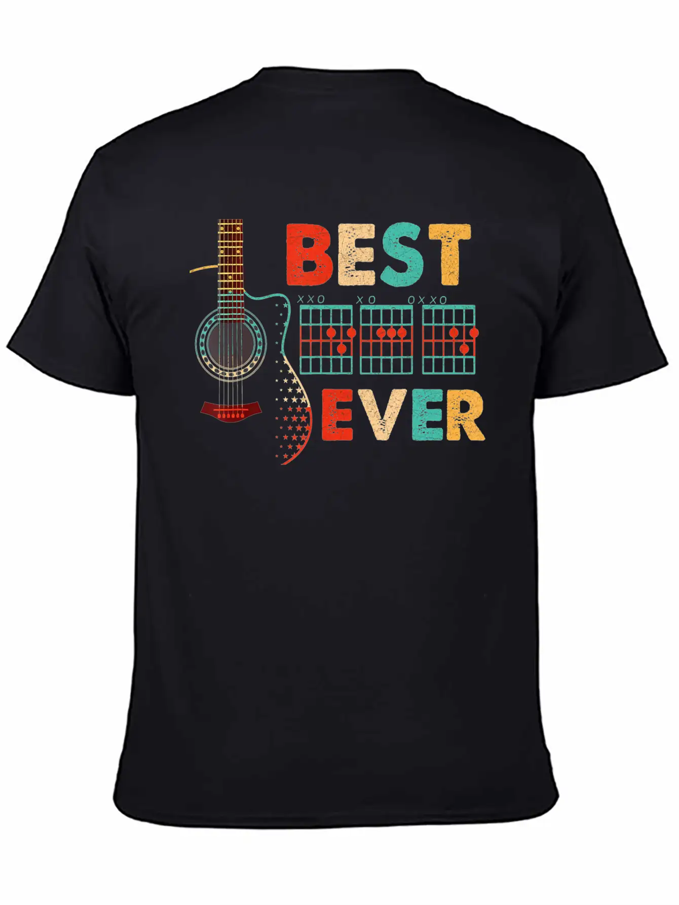 Dad Chords Best Dad Ever Guitar T Shirt Essential Cotton Tee For Daily Outfits ¨C Unisex Style