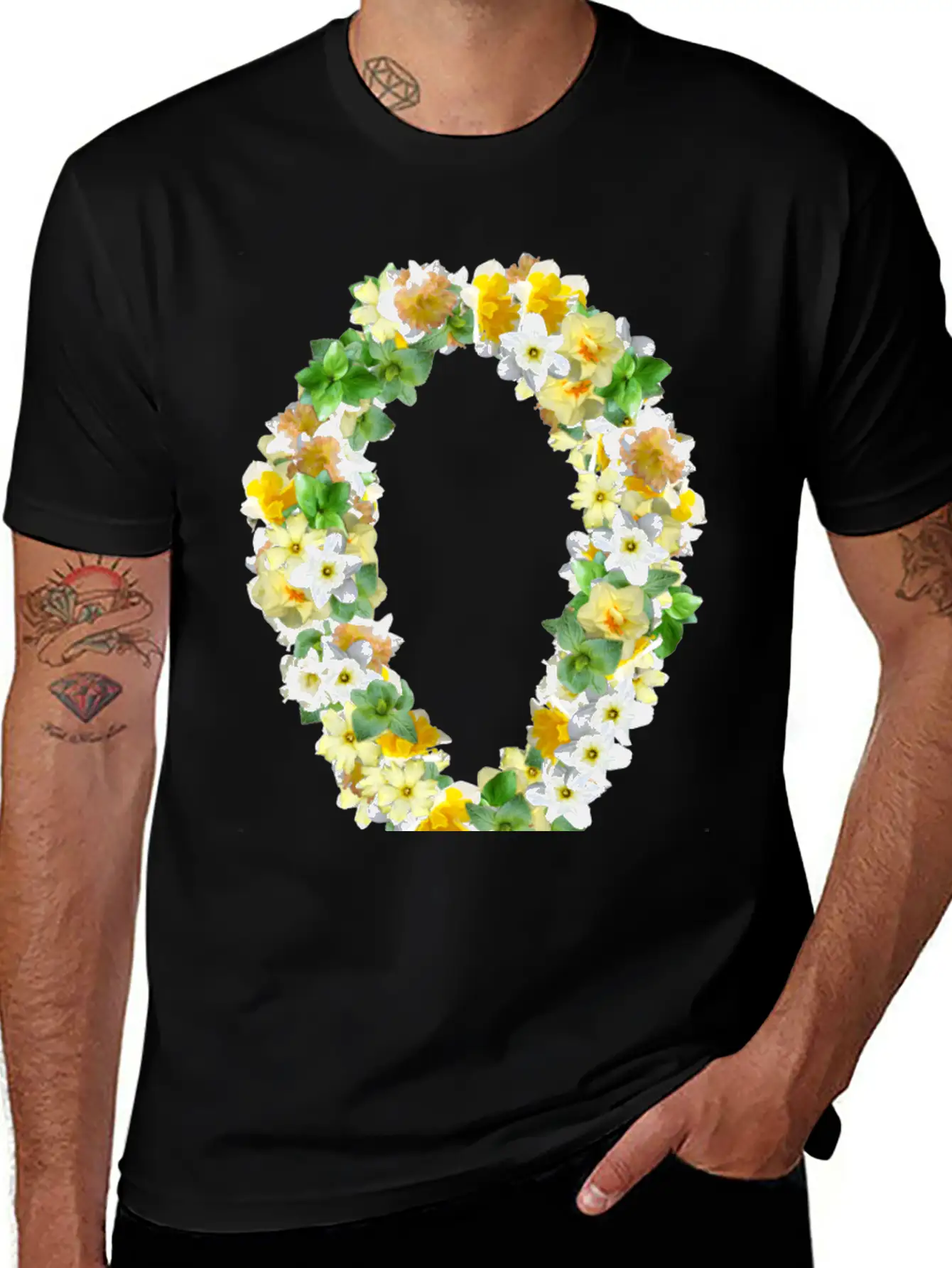 Daffodils Roses Rosen Blumen Flowers Tulips Tulpen Essential Cotton Tee For Daily Outfits ¨C Unisex Style