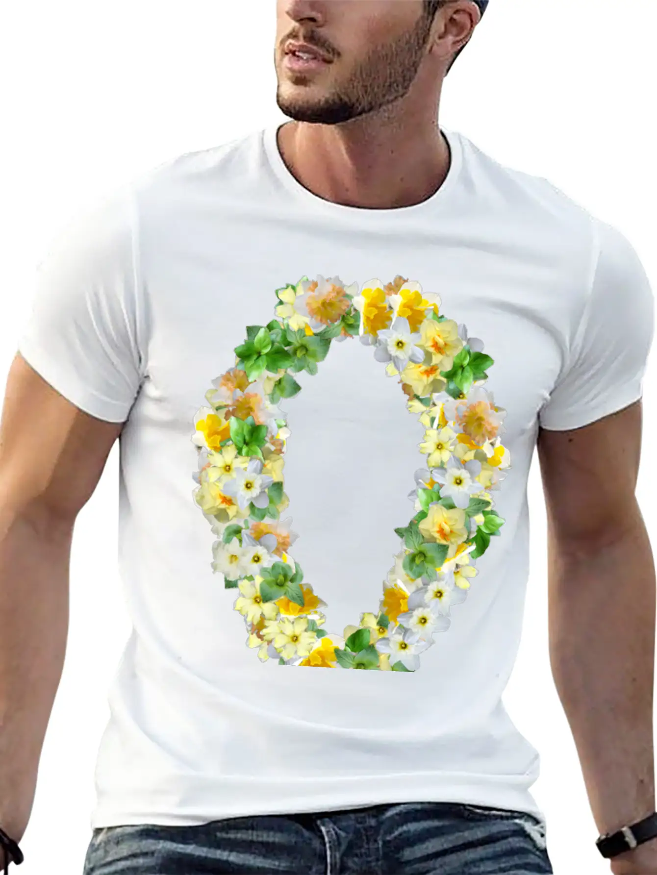 Daffodils Roses Rosen Blumen Flowers Tulips Tulpen Essential Cotton Tee For Daily Outfits ¨C Unisex Style