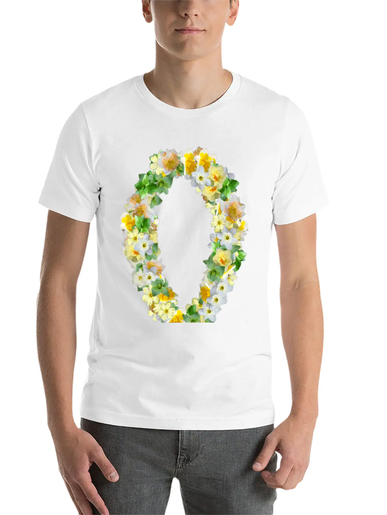 Daffodils Roses Rosen Blumen Flowers Tulips Tulpen Essential Cotton Tee For Daily Outfits ¨C Unisex Style