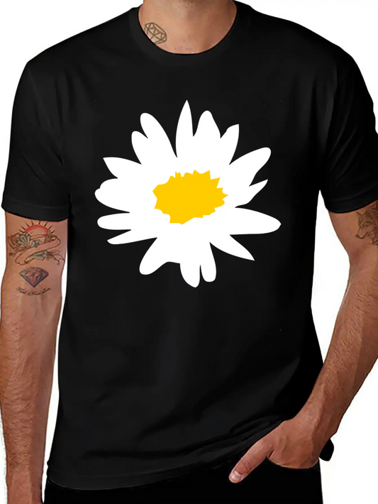 Daisy Flower - White Flower Basic Graphic T-Shirt ¨C Daily Comfort In Soft Cotton