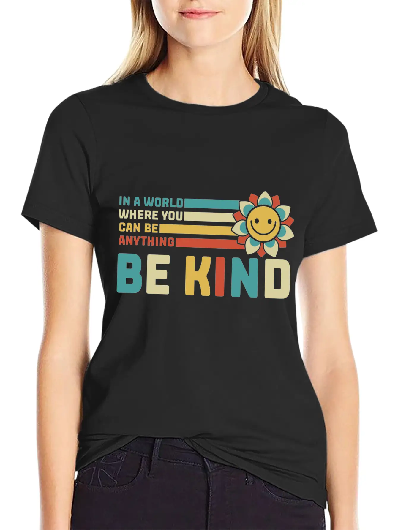 Daisy In A World Where You Can Be Anything Be Kind Soft Cotton Short Sleeve Tee ¨C Unisex Wardrobe Staple