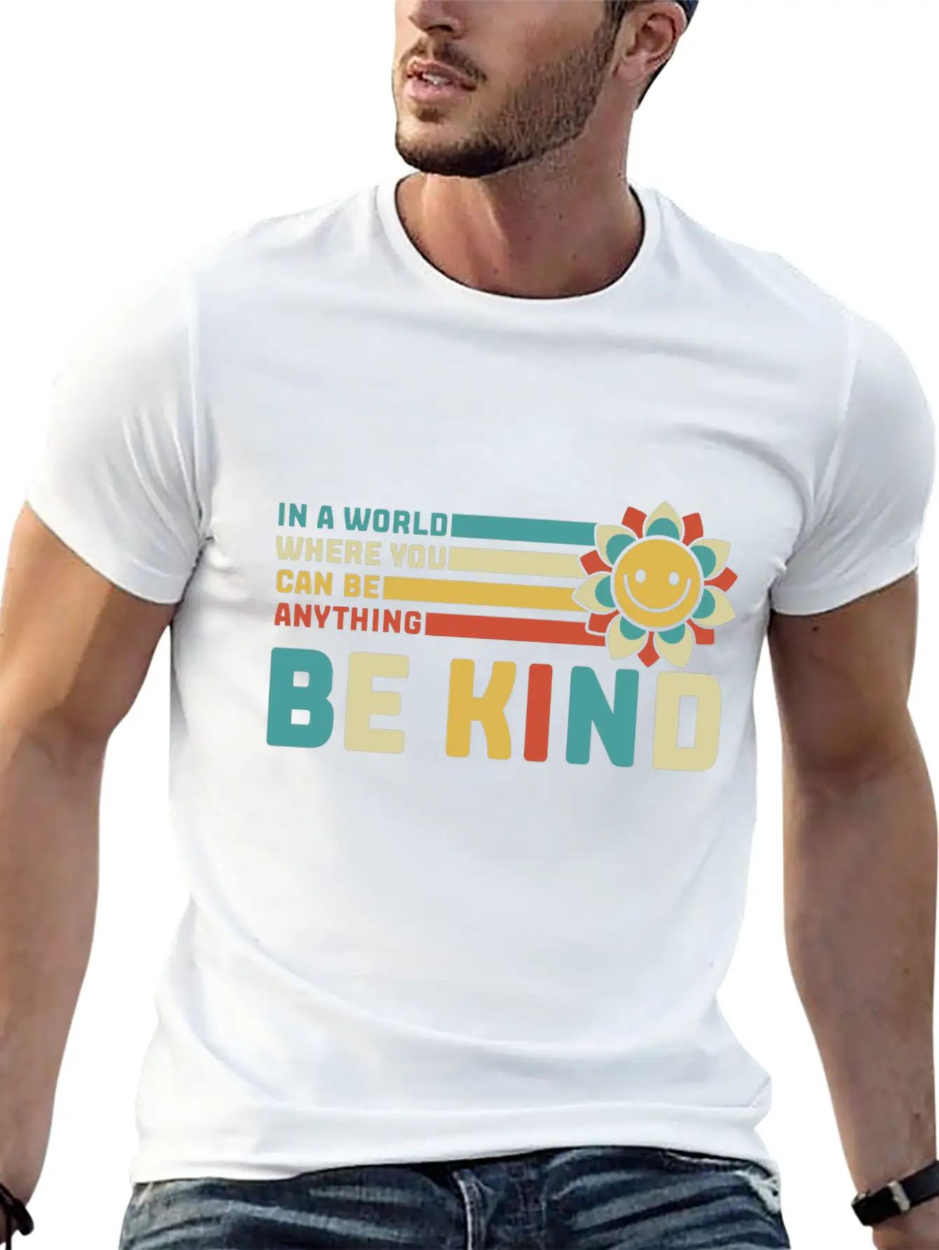 Daisy In A World Where You Can Be Anything Be Kind Soft Cotton Short Sleeve Tee ¨C Unisex Wardrobe Staple