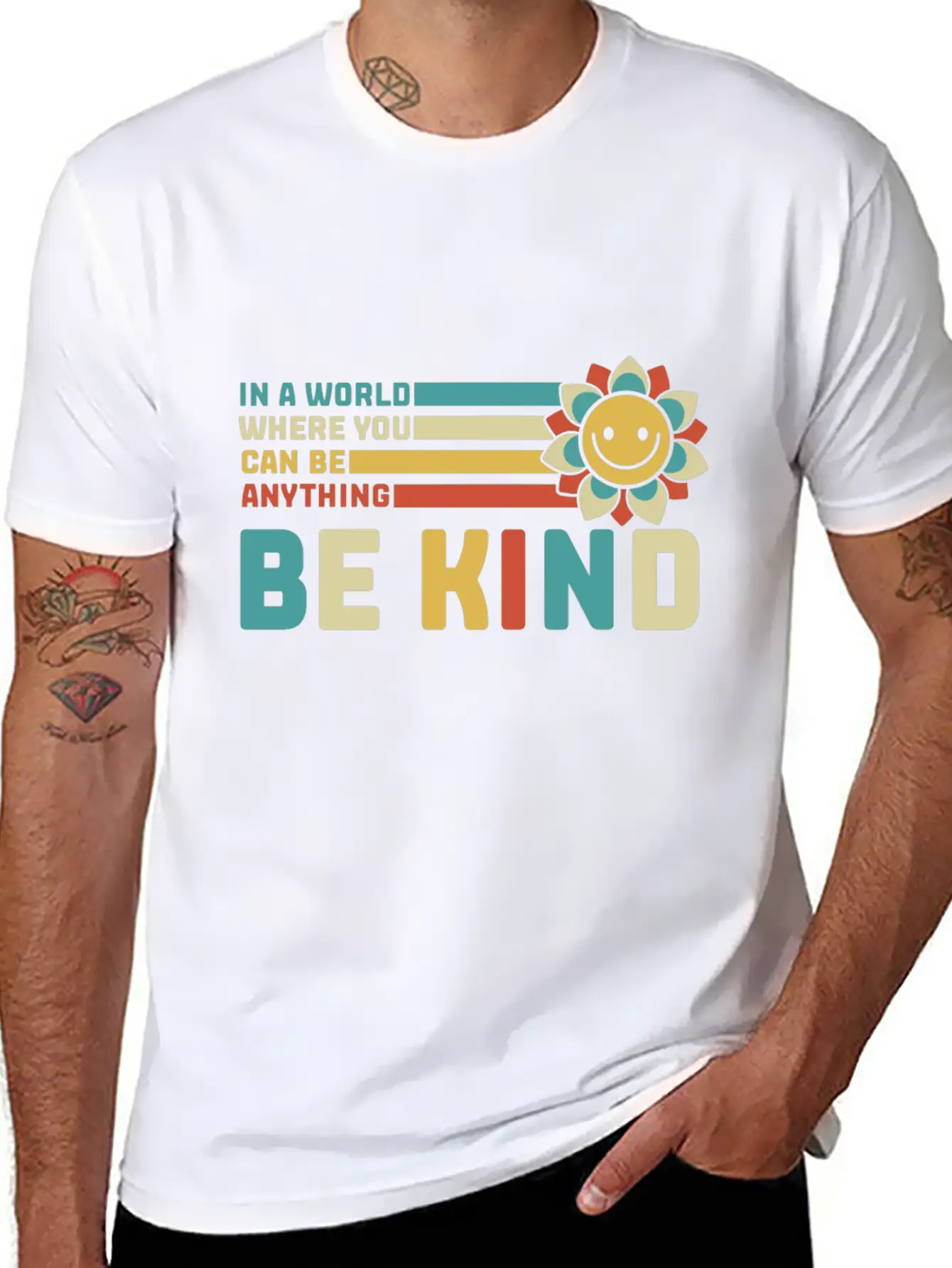 Daisy In A World Where You Can Be Anything Be Kind Soft Cotton Short Sleeve Tee ¨C Unisex Wardrobe Staple
