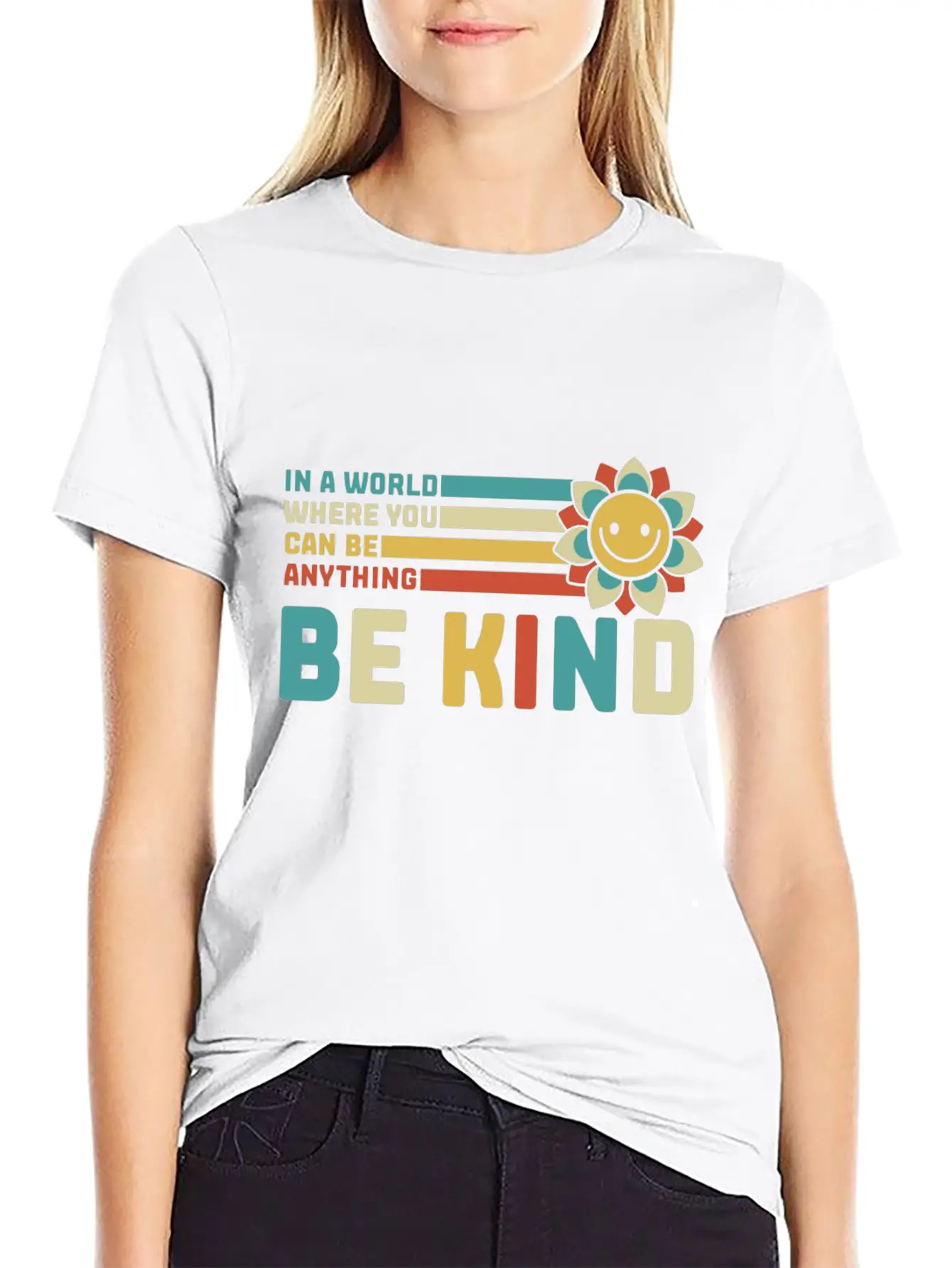 Daisy In A World Where You Can Be Anything Be Kind Soft Cotton Short Sleeve Tee ¨C Unisex Wardrobe Staple