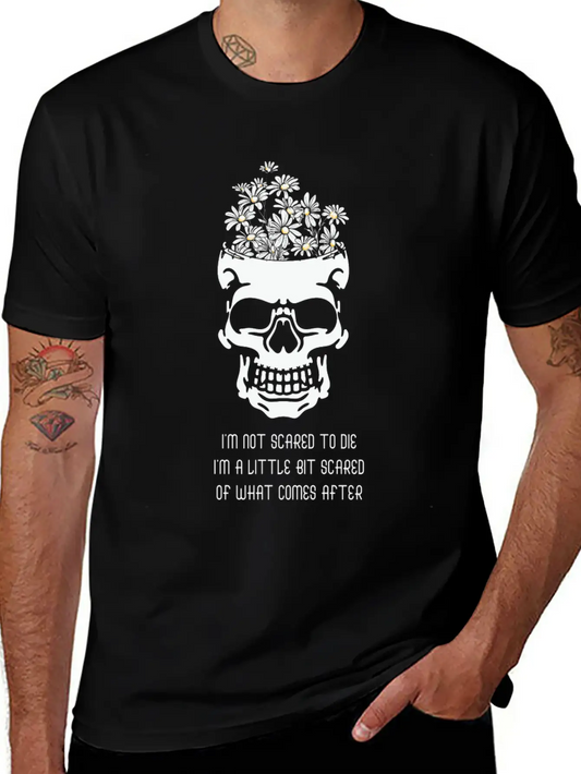 Daisy Skull Peace Halloween Sayings Soft Cotton Short Sleeve Tee ¨C Unisex Wardrobe Staple