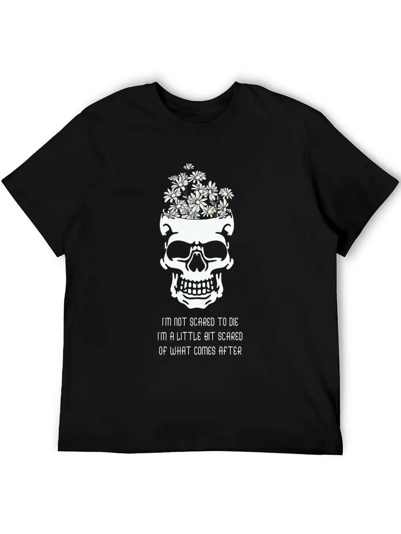 Daisy Skull Peace Halloween Sayings Soft Cotton Short Sleeve Tee ¨C Unisex Wardrobe Staple