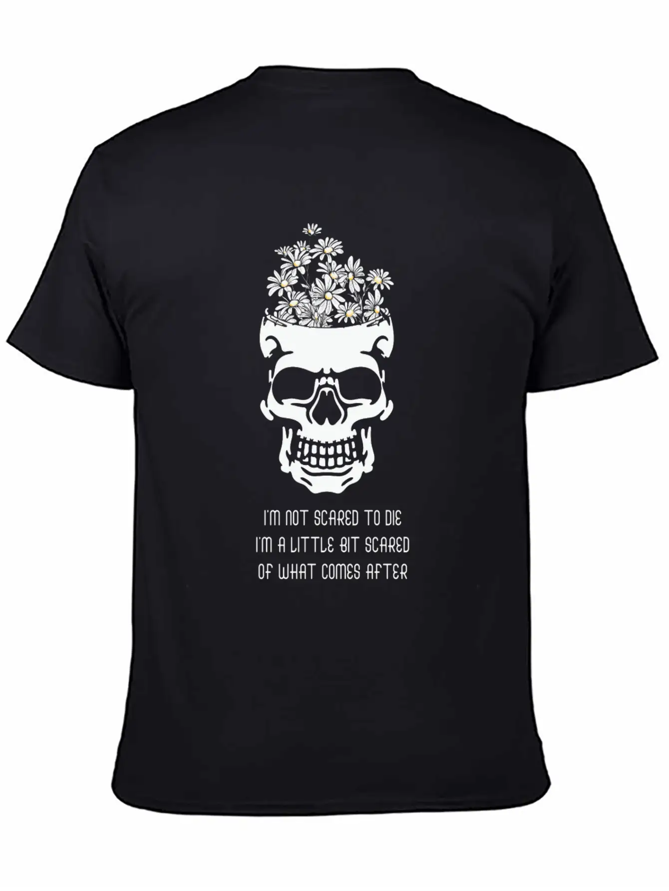 Daisy Skull Peace Halloween Sayings Soft Cotton Short Sleeve Tee ¨C Unisex Wardrobe Staple