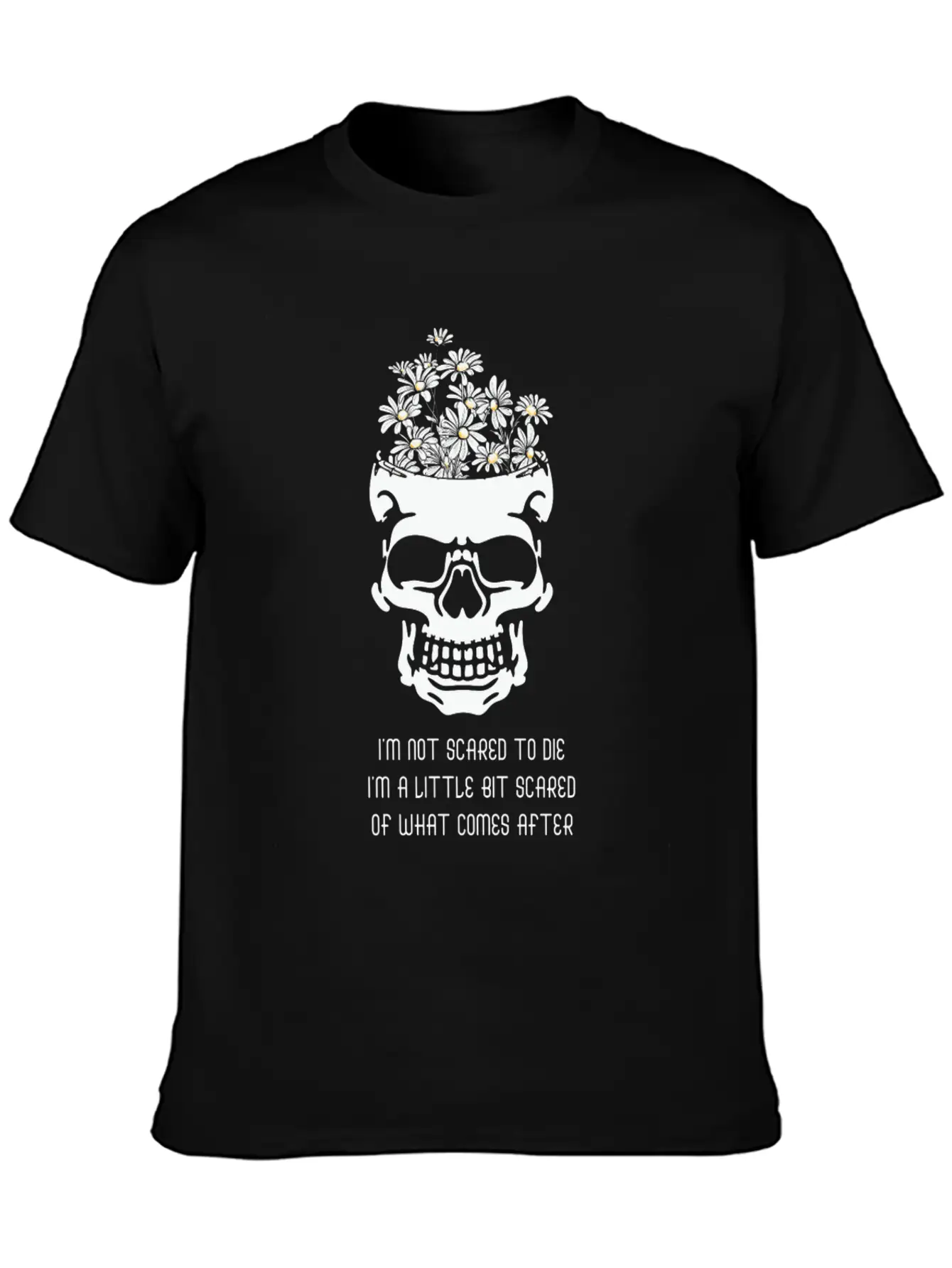 Daisy Skull Peace Halloween Sayings Soft Cotton Short Sleeve Tee ¨C Unisex Wardrobe Staple