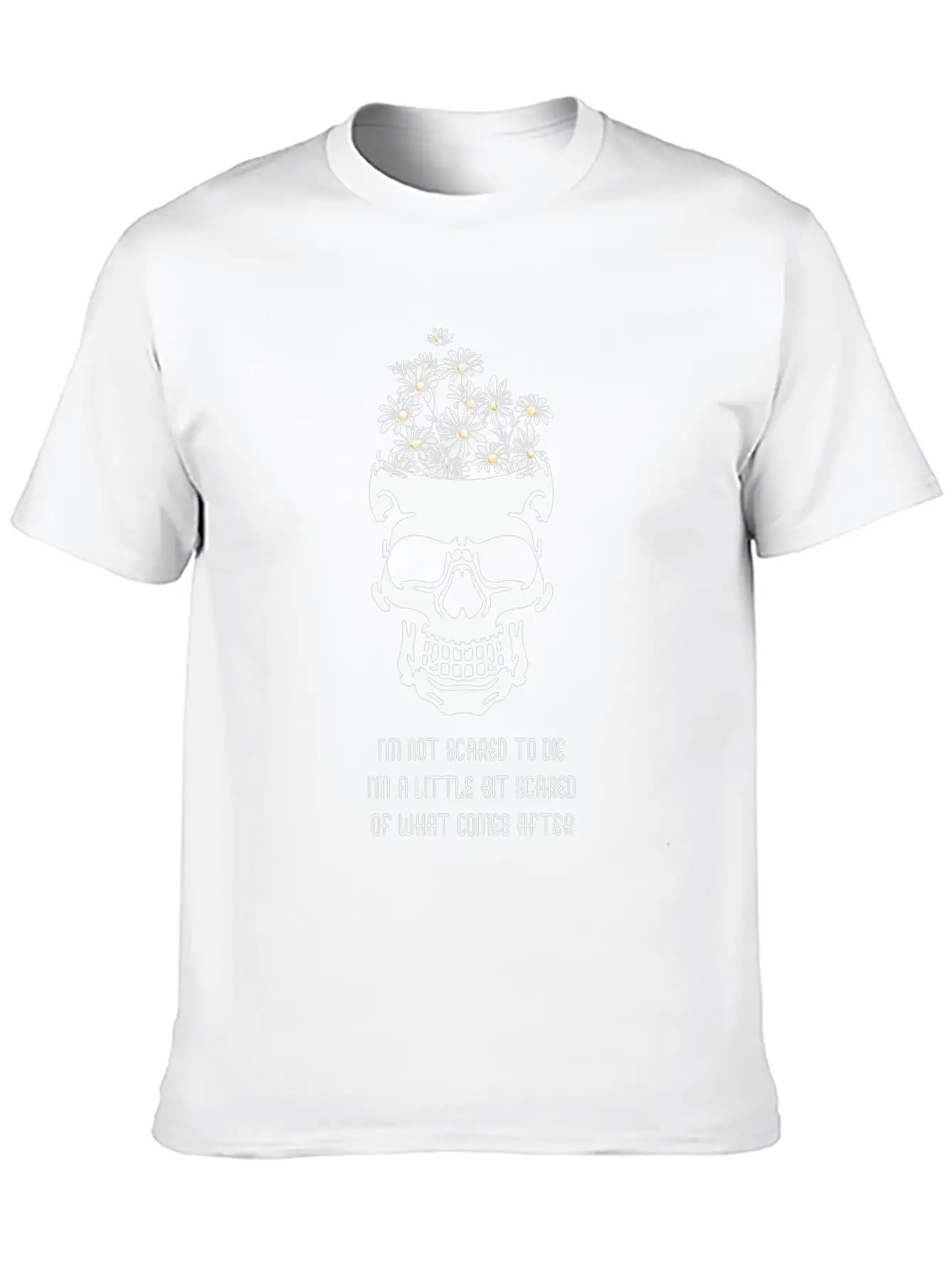 Daisy Skull Peace Halloween Sayings Soft Cotton Short Sleeve Tee ¨C Unisex Wardrobe Staple