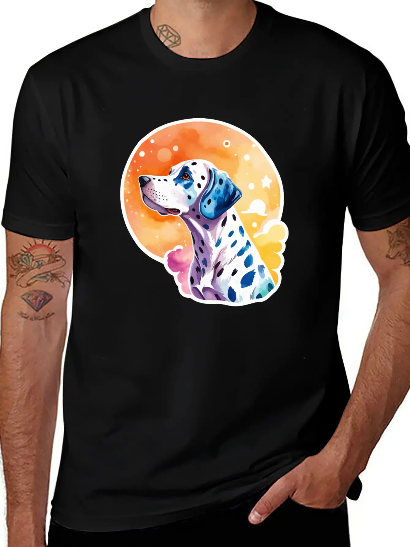 Dalmatian Dog Watercolor Soft Cotton Short Sleeve Tee ¨C Unisex Wardrobe Staple