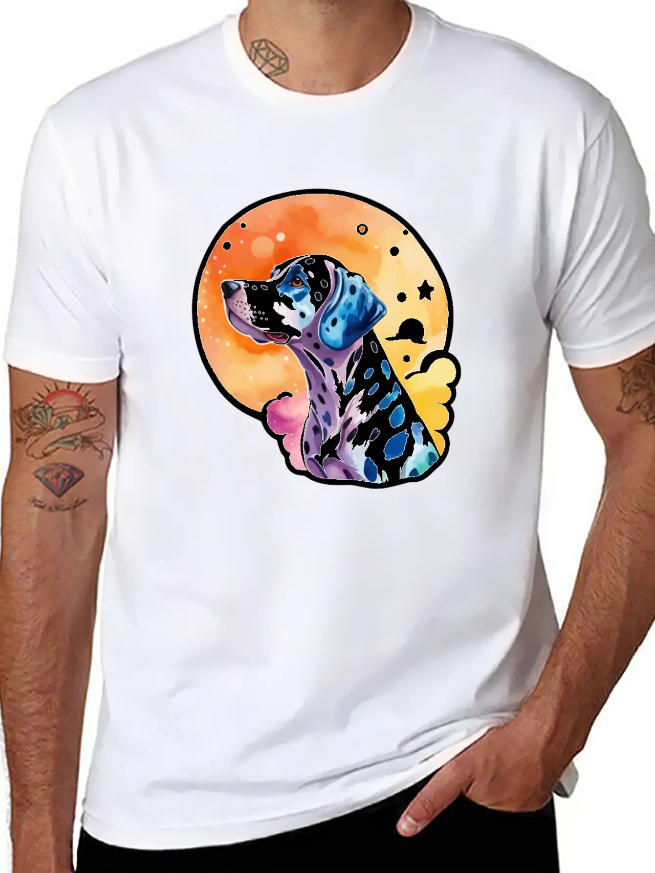 Dalmatian Dog Watercolor Soft Cotton Short Sleeve Tee ¨C Unisex Wardrobe Staple