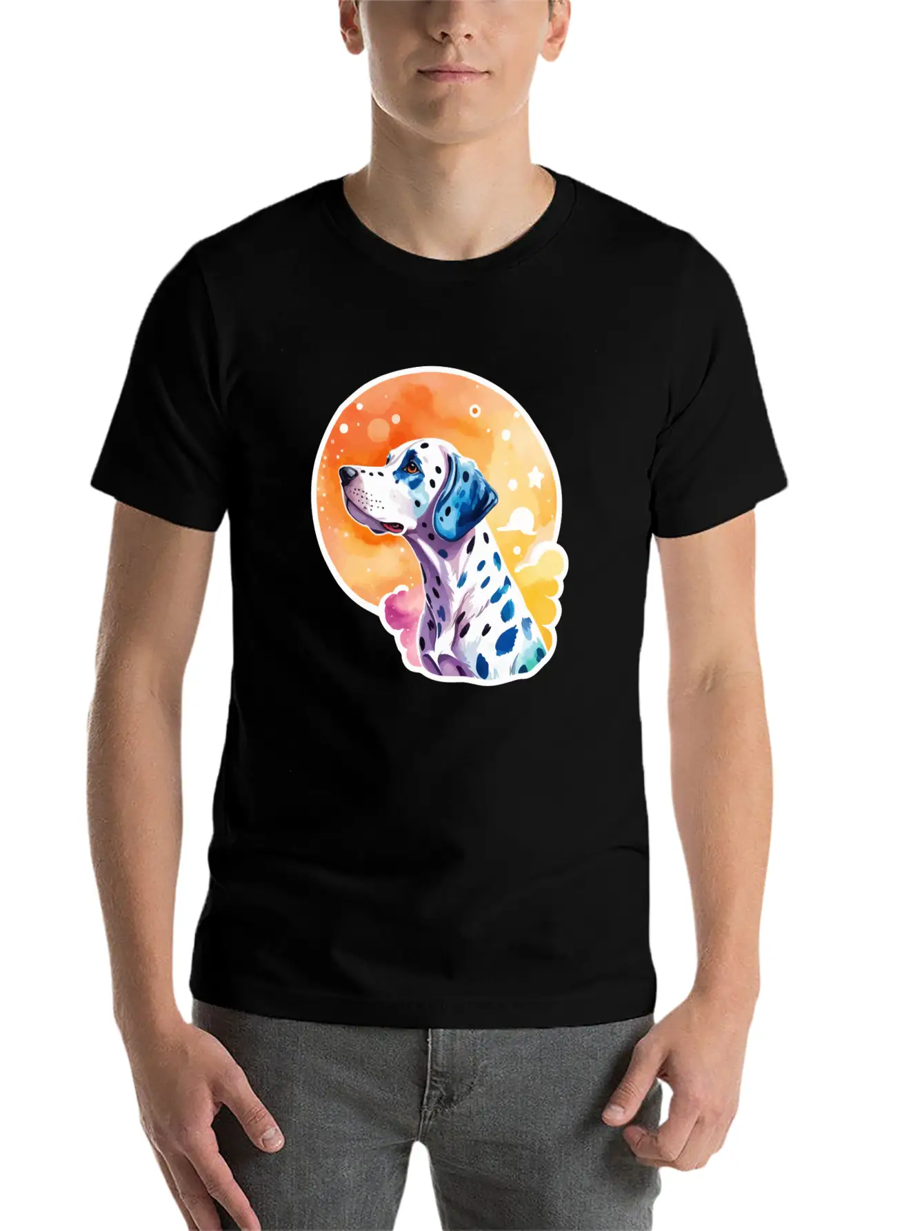Dalmatian Dog Watercolor Soft Cotton Short Sleeve Tee ¨C Unisex Wardrobe Staple
