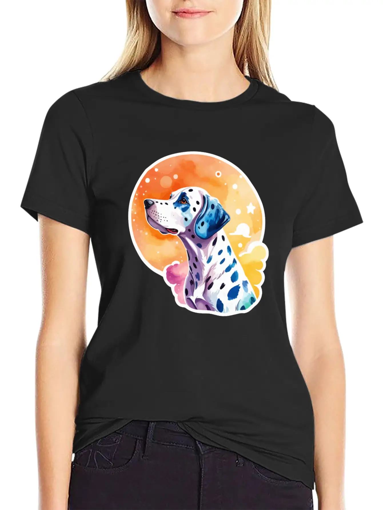 Dalmatian Dog Watercolor Soft Cotton Short Sleeve Tee ¨C Unisex Wardrobe Staple