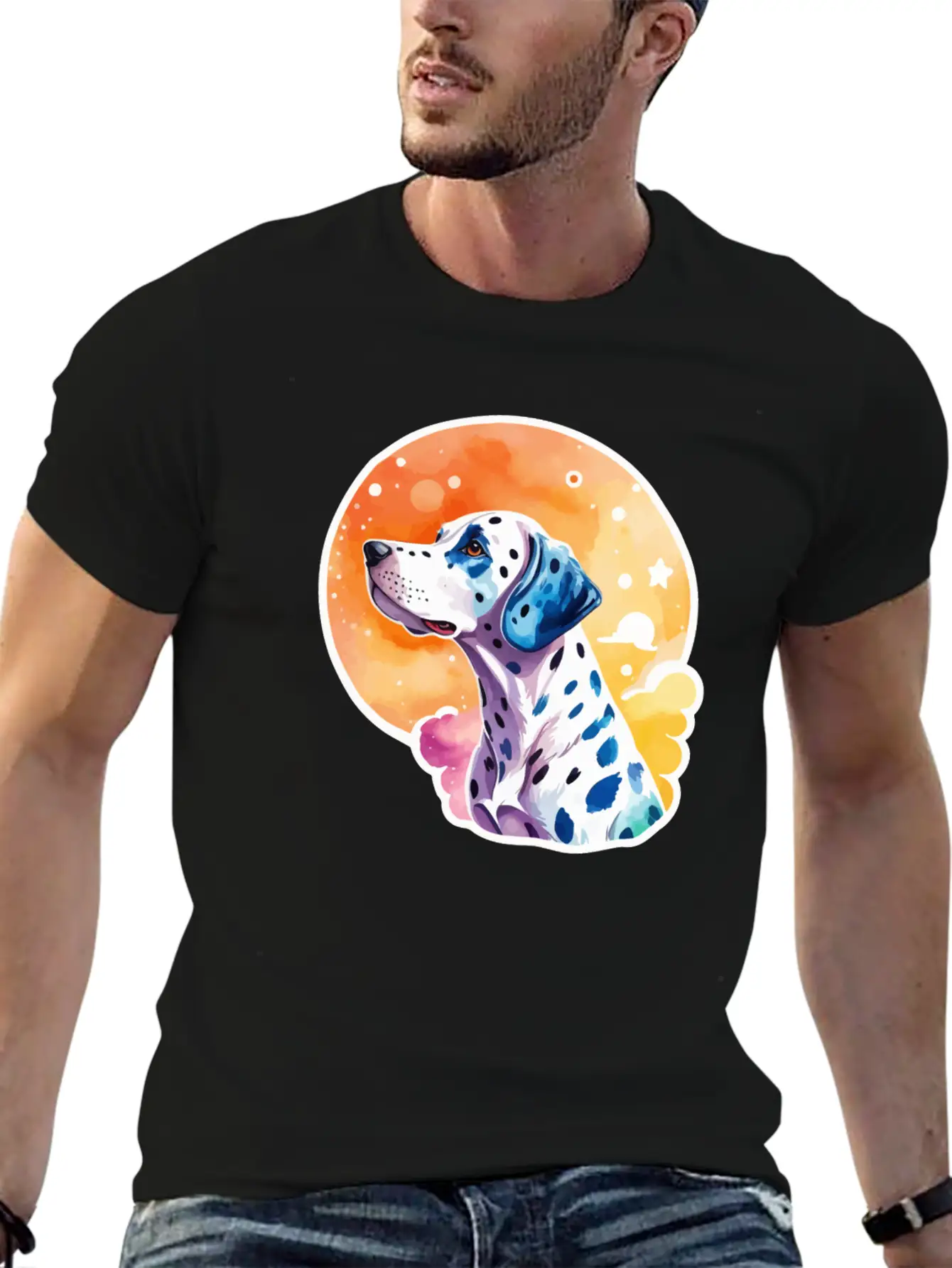 Dalmatian Dog Watercolor Soft Cotton Short Sleeve Tee ¨C Unisex Wardrobe Staple