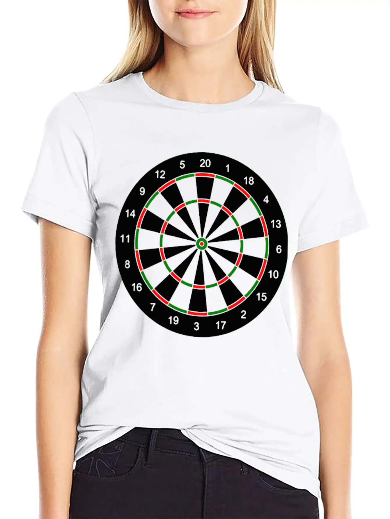 Dart Board Target Score Funny Essential Cotton Tee For Daily Outfits ¨C Unisex Style