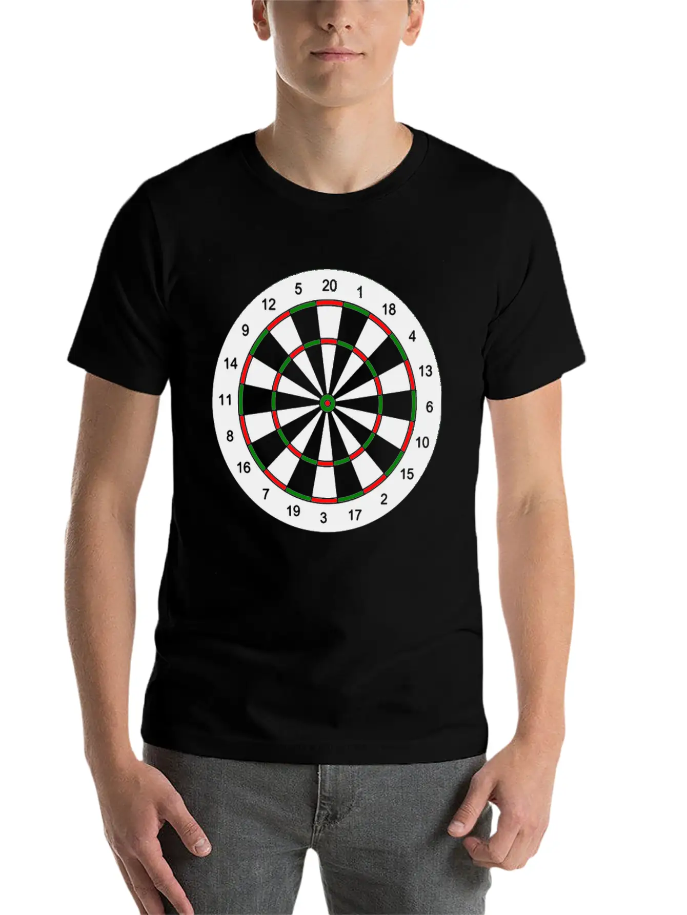 Dart Board Target Score Funny Essential Cotton Tee For Daily Outfits ¨C Unisex Style