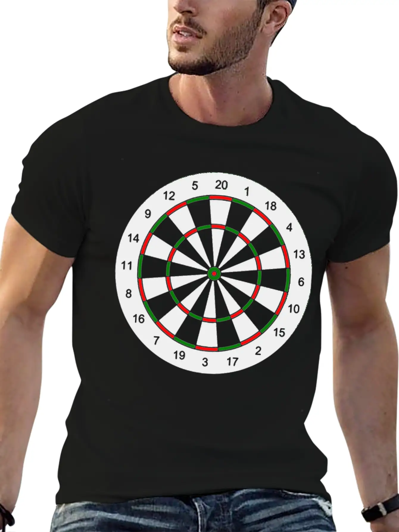 Dart Board Target Score Funny Essential Cotton Tee For Daily Outfits ¨C Unisex Style