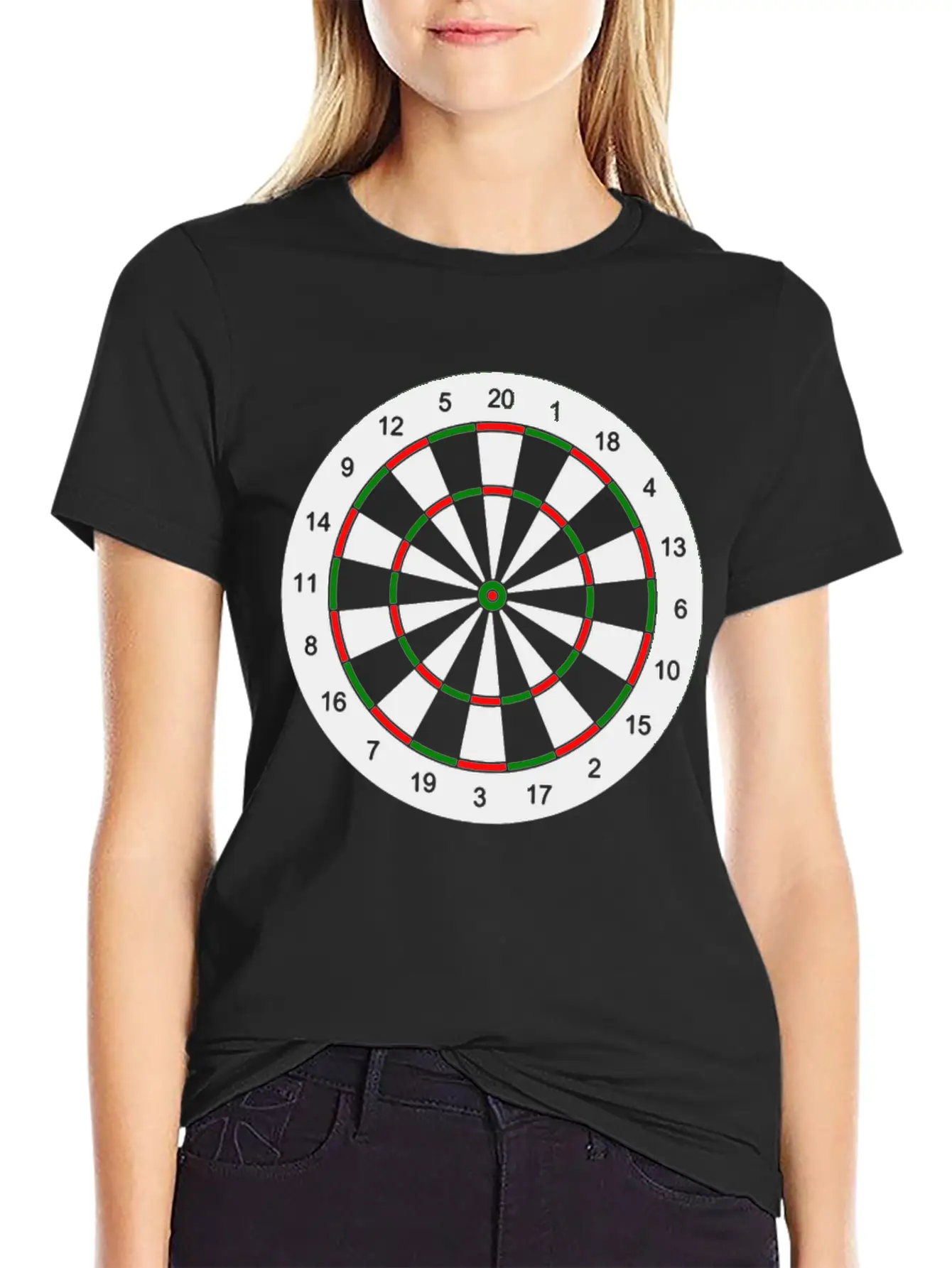Dart Board Target Score Funny Essential Cotton Tee For Daily Outfits ¨C Unisex Style