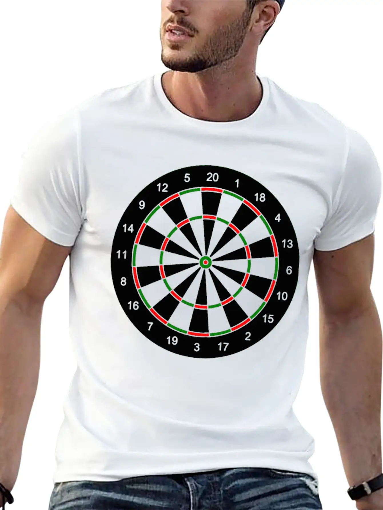 Dart Board Target Score Funny Essential Cotton Tee For Daily Outfits ¨C Unisex Style