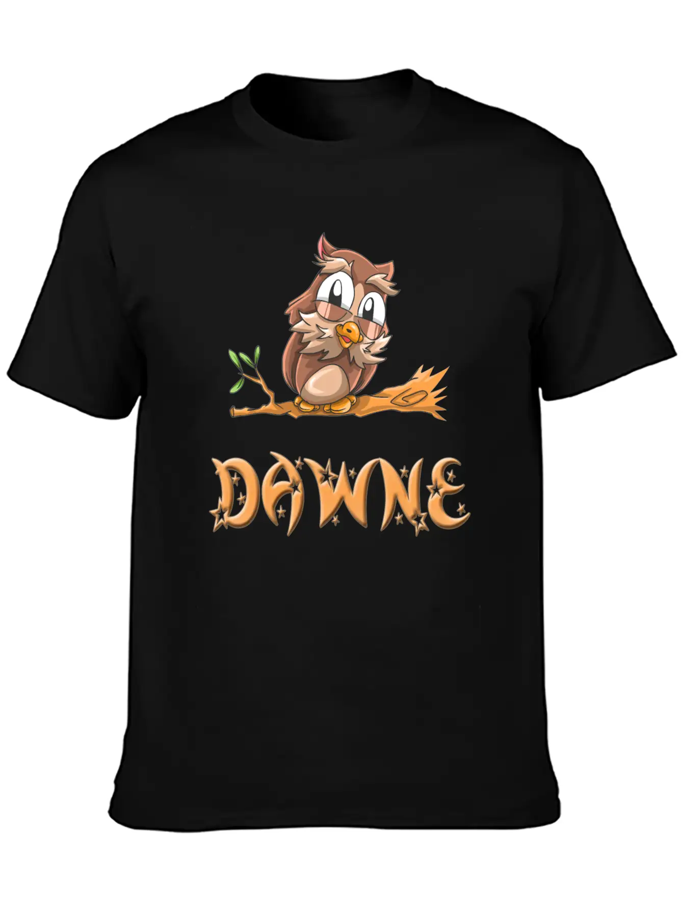 Dawne Owl Essential Cotton Tee For Daily Outfits ¨C Unisex Style
