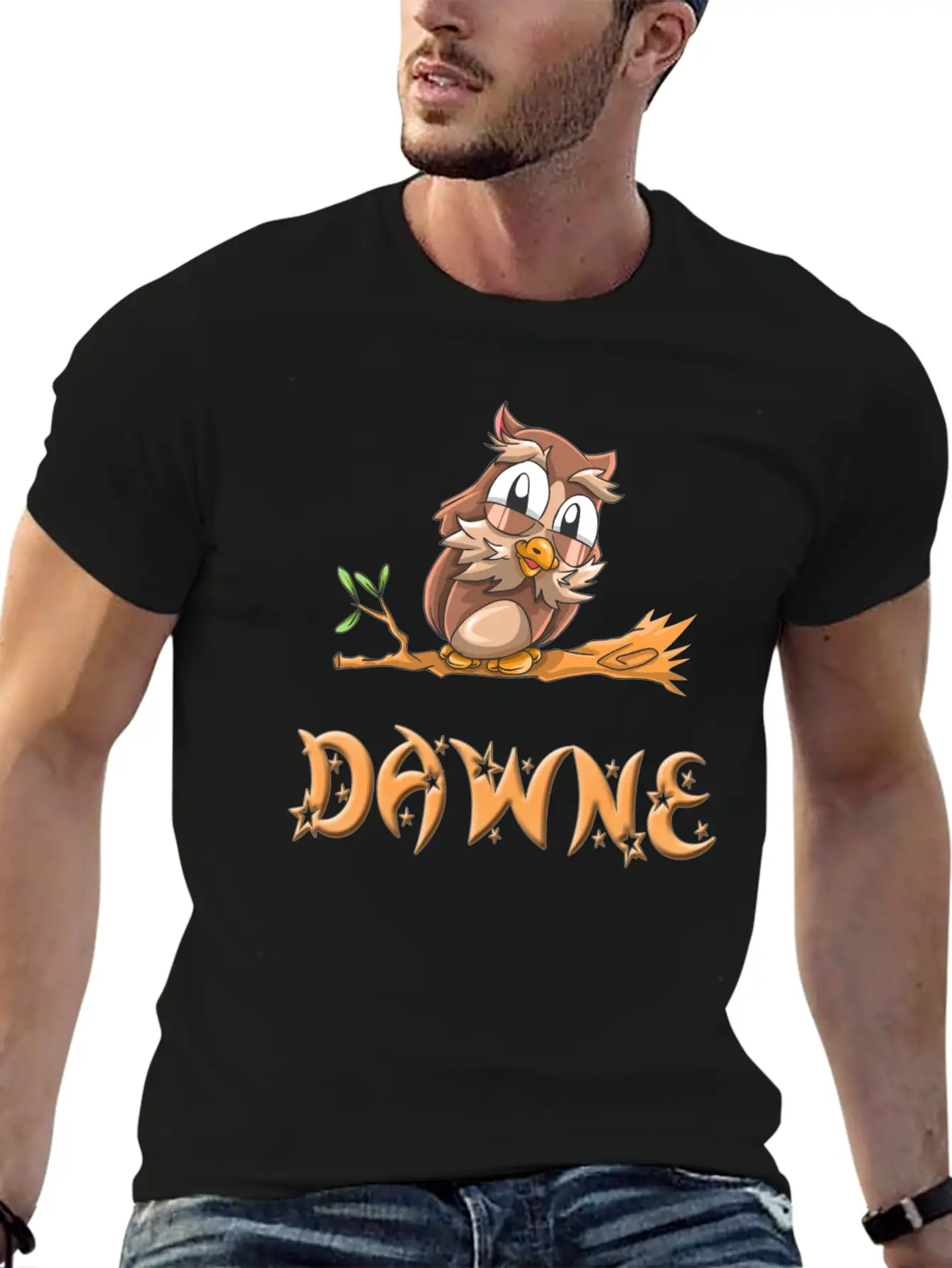 Dawne Owl Essential Cotton Tee For Daily Outfits ¨C Unisex Style