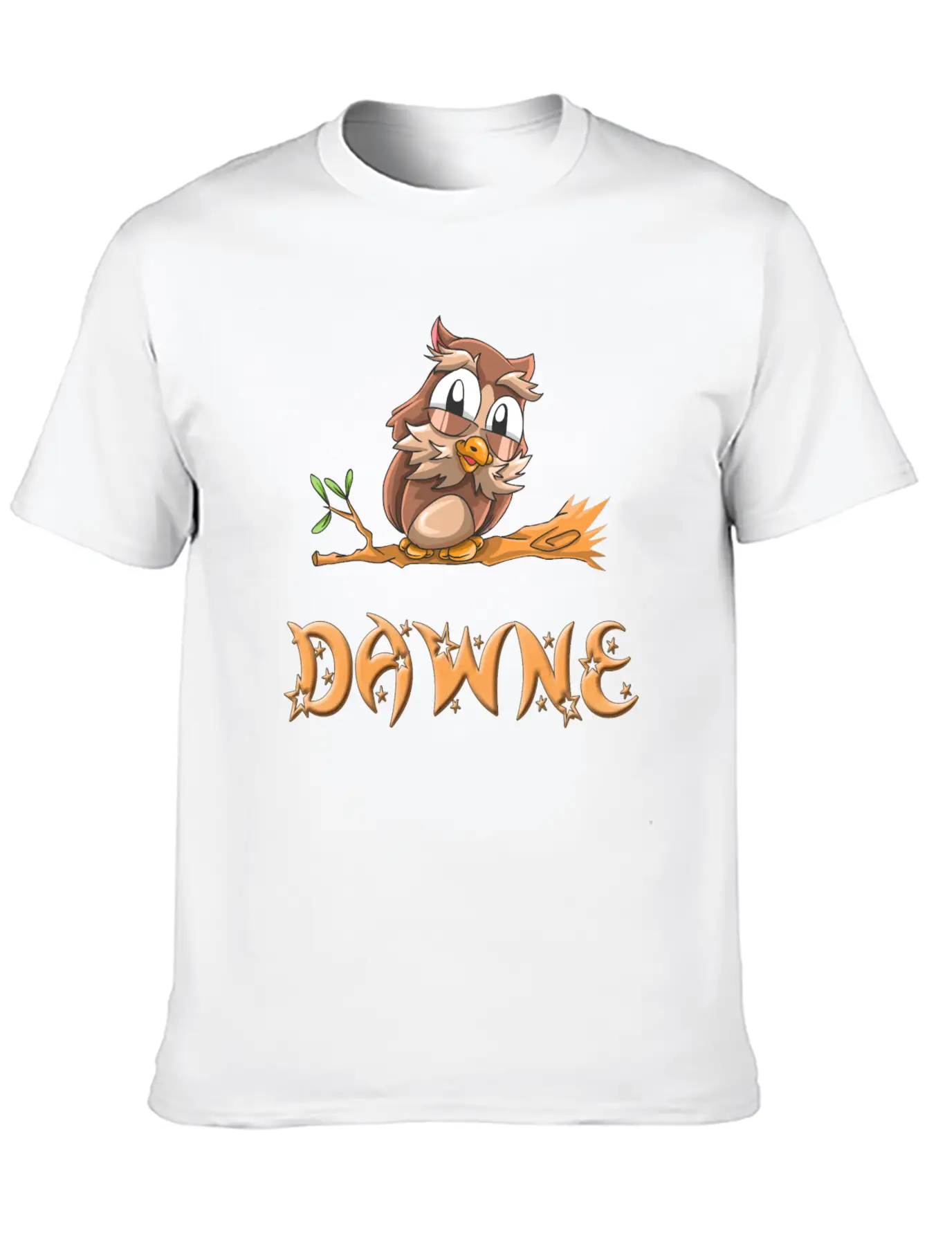 Dawne Owl Essential Cotton Tee For Daily Outfits ¨C Unisex Style