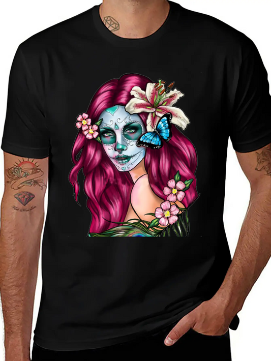 Day Dead Goth Essential Cotton Tee For Daily Outfits ¨C Unisex Style
