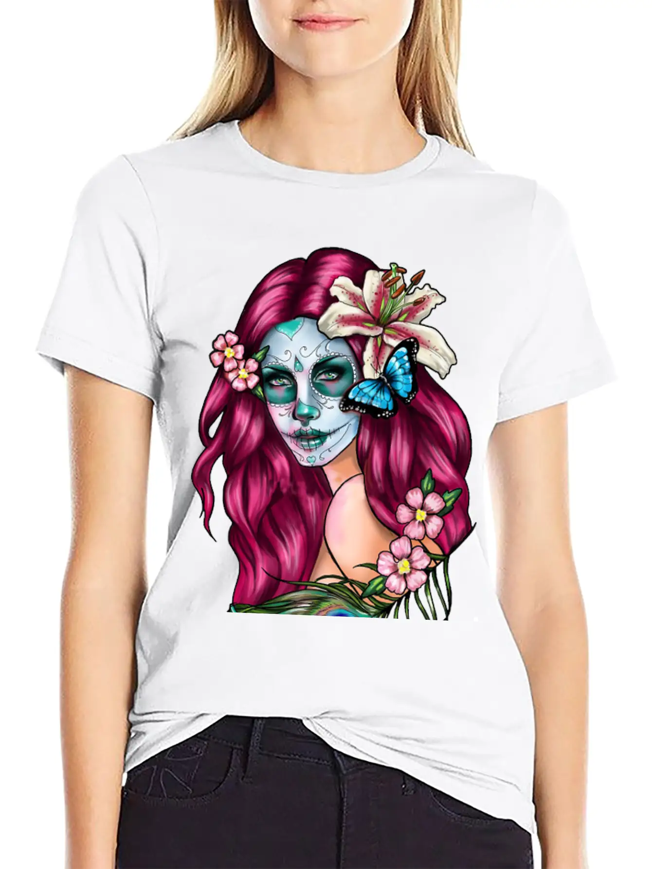 Day Dead Goth Essential Cotton Tee For Daily Outfits ¨C Unisex Style