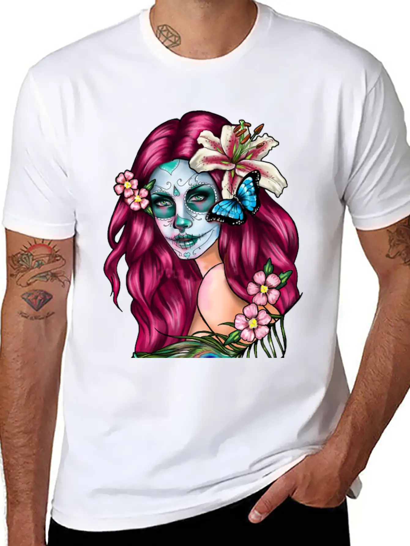 Day Dead Goth Essential Cotton Tee For Daily Outfits ¨C Unisex Style