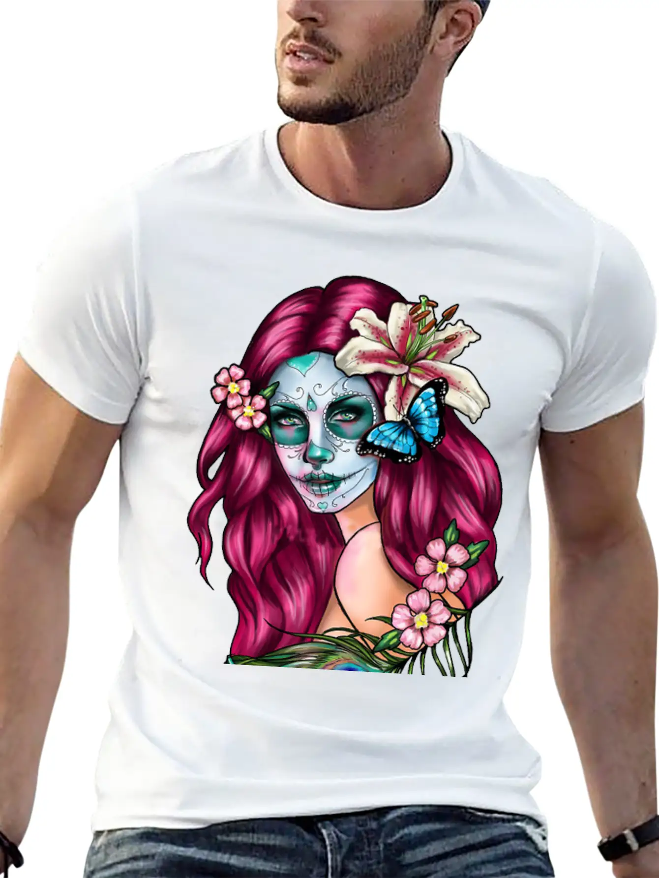 Day Dead Goth Essential Cotton Tee For Daily Outfits ¨C Unisex Style