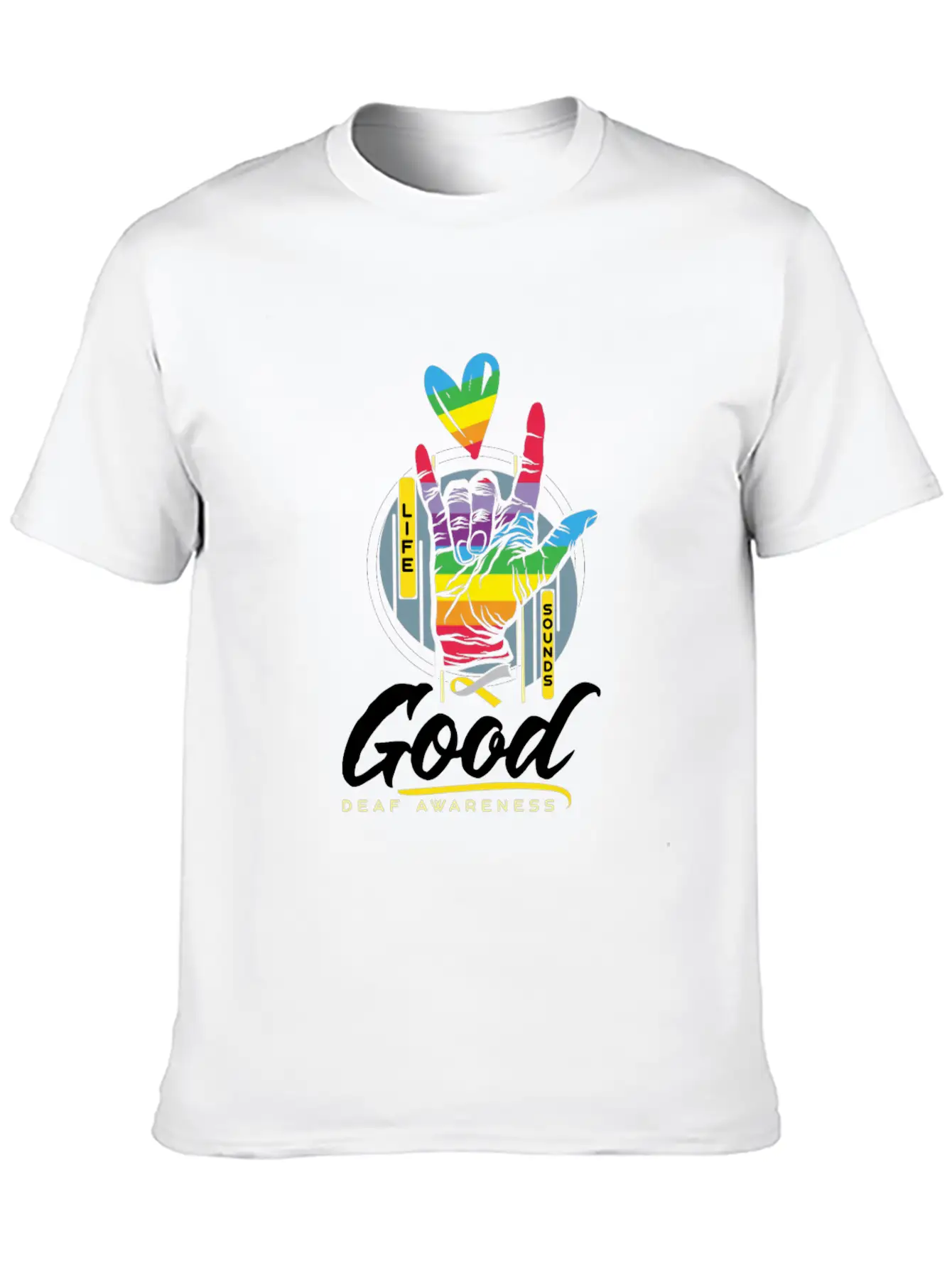 Deaf Awareness Aware Good Deafness Hearing Loss Soft Cotton Short Sleeve Tee ¨C Unisex Wardrobe Staple