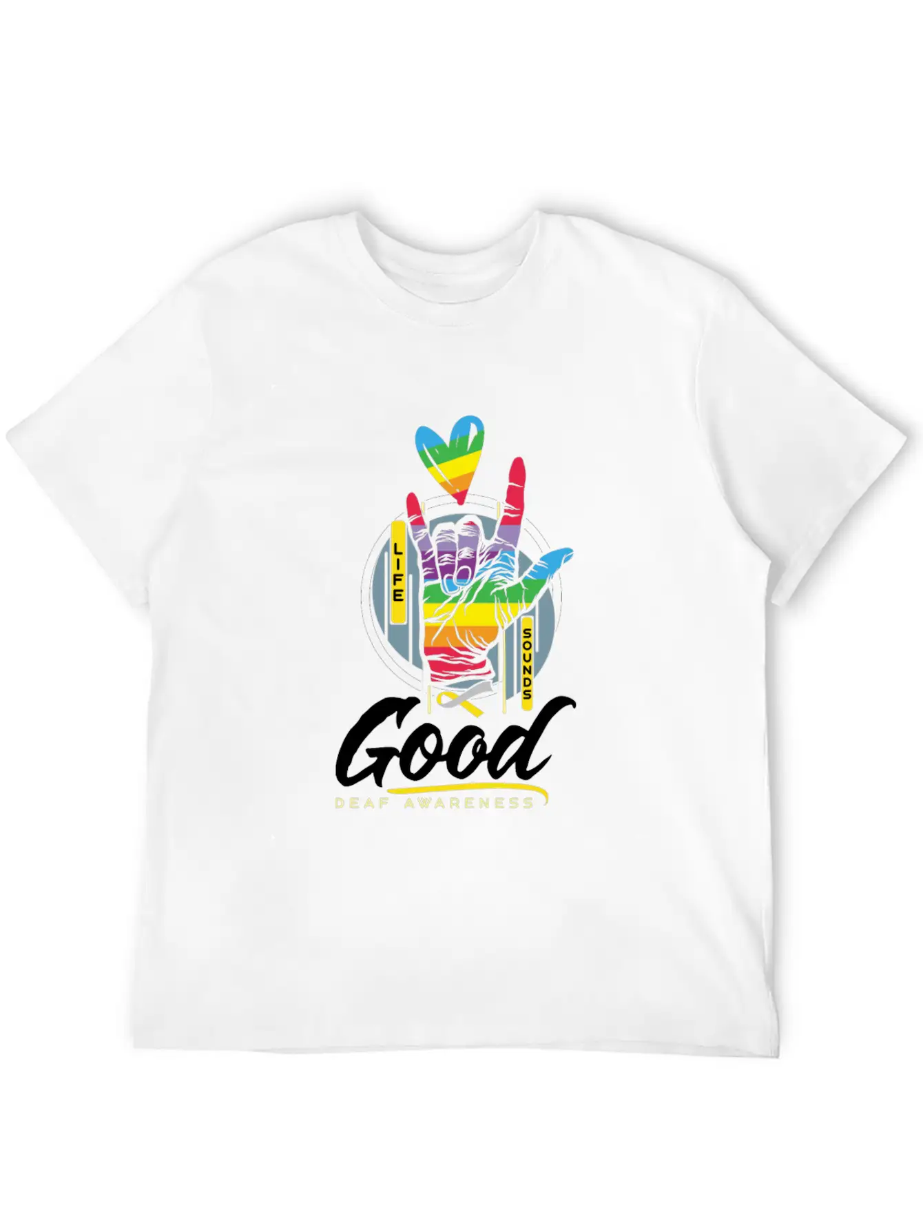 Deaf Awareness Aware Good Deafness Hearing Loss Soft Cotton Short Sleeve Tee ¨C Unisex Wardrobe Staple