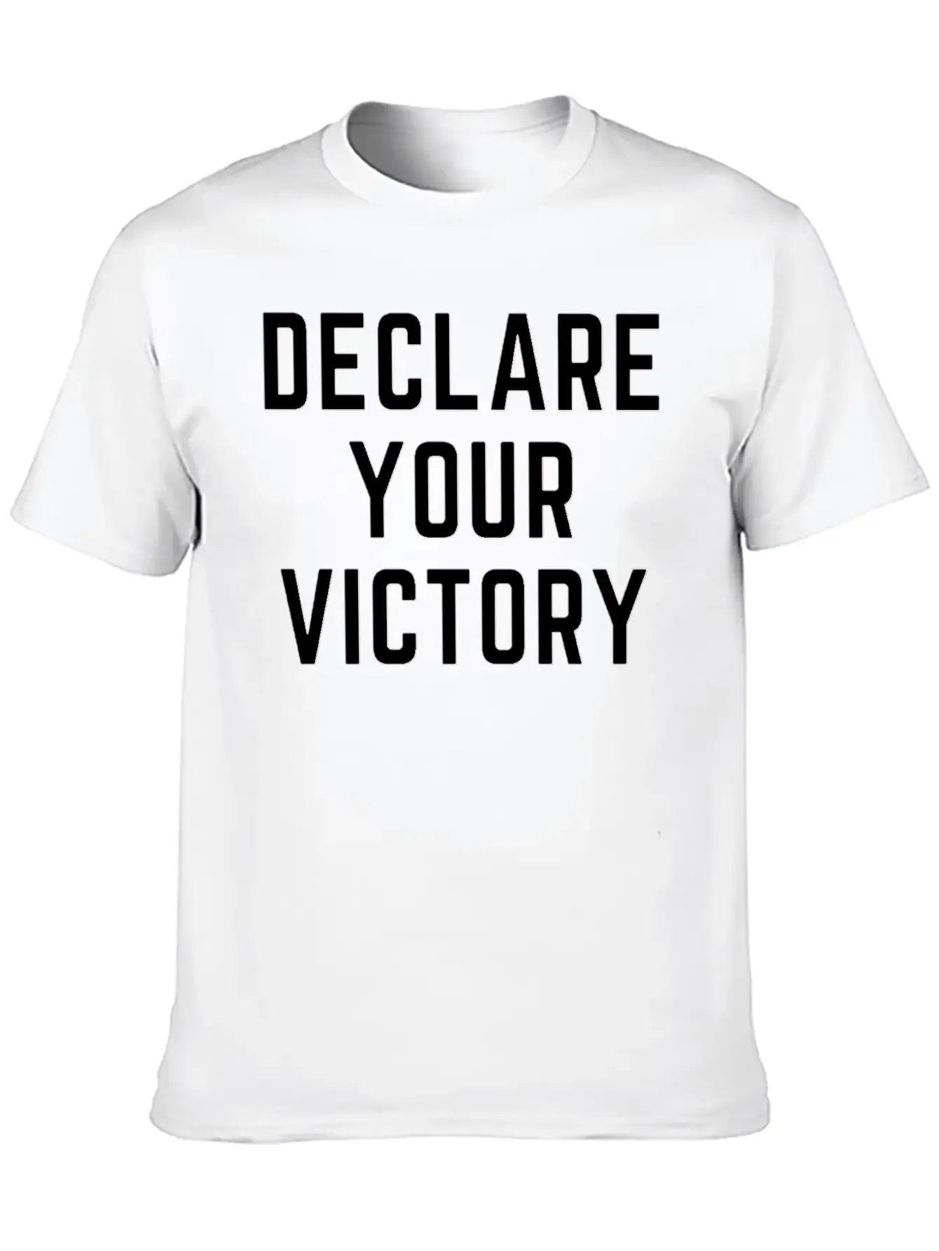 DECLARE YOUR VICTORY Basic Graphic T-Shirt ¨C Daily Comfort In Soft Cotton