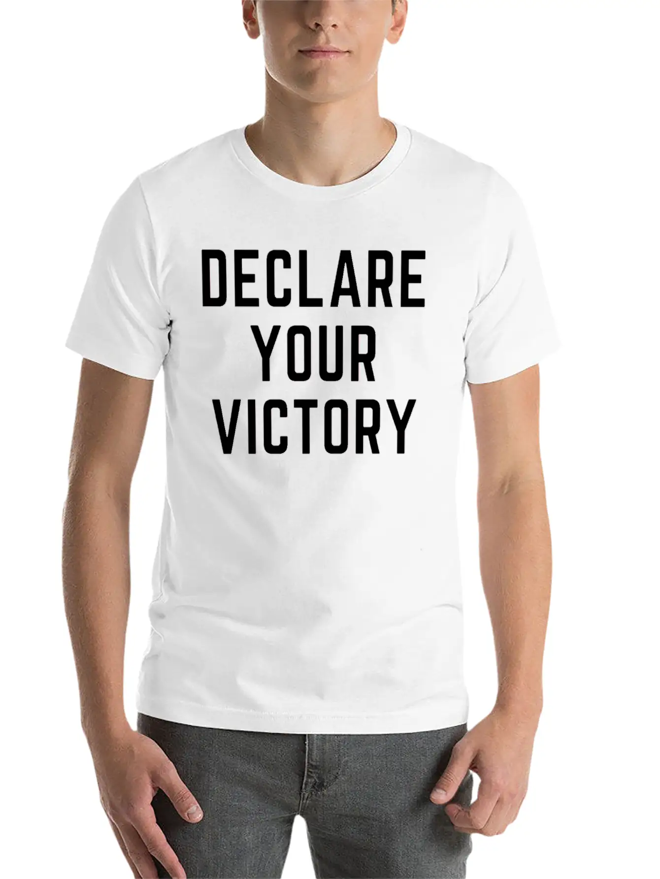 DECLARE YOUR VICTORY Basic Graphic T-Shirt ¨C Daily Comfort In Soft Cotton