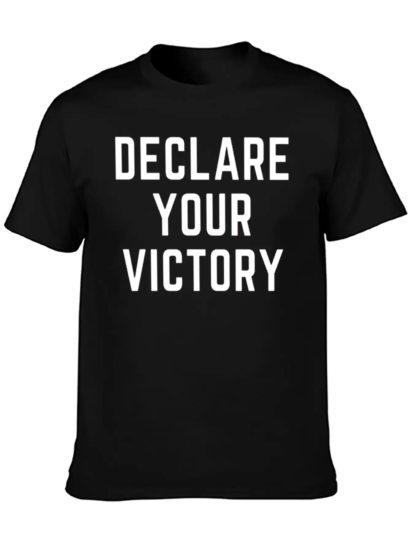 DECLARE YOUR VICTORY Basic Graphic T-Shirt ¨C Daily Comfort In Soft Cotton